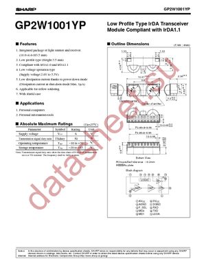 GP2W1001YP0F datasheet  